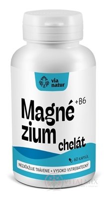VIA NATUR Magnézium chelát s vitamínem B6 cps 1x60 ks