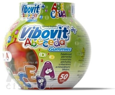 VIBOVIT + ABECEDA Gummies želatinové písmenka, 1x50 ks