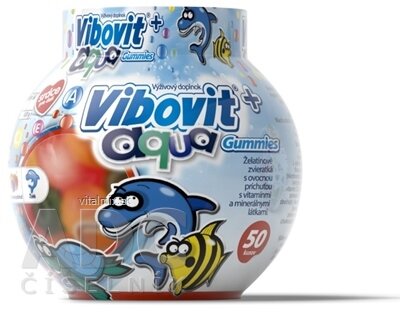 VIBOVIT + AQUA Gummies želatinové zvířátka, 1x50 ks