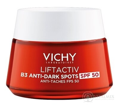 VICHY LIFTACTIV B3 ANTI-DARK SPOTS SPF 50 krém proti pigmentovým skvrnám a vráskám s ochranným faktorem, 1x50 ml