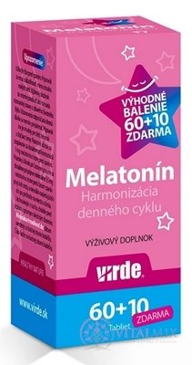 Virde MELATONÍN tbl 60 + 10 zdarma (70 ks)