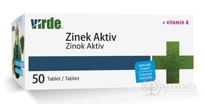 ZINEK VIRDE AKTIV + VITAMIN A tbl 1x50 ks