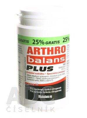 Vitabalans ARTHRObalans PLUS (25% gratis) tbl 1x150 ks