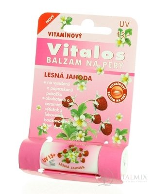 VITALOS Balzám na rty lesní jahoda SPF 15 vitamínový 1x1 ks