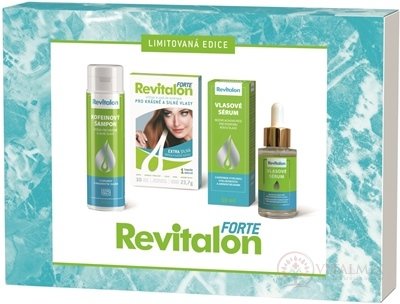 VITAR Revitalon FORTE BOX kapsle 30 ks + kofeinový šampon 250 ml + vlasové sérum 50 ml, 1x1 set