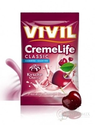 VIVIL Bonbons CREME LIFE CLASSIC drops s višňově-smetanovou příchutí, bez cukru 1x110 g
