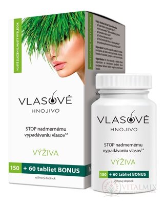 Vlasové hnojivo tbl 150+60 zdarma (210 ks)