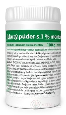 VULM Tekutý pudr s 1% mentolu (kosmetický výrobek) 1x100 g