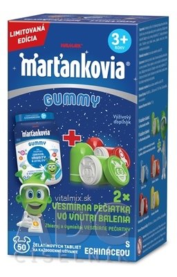 WALMARK Marťánci Gummi s echinaceou želatinové tablety 50 ks + dárek vesmírná razítko 2 ks, 1x1 set