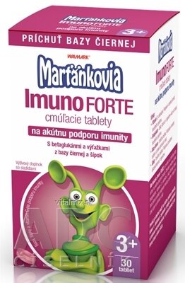 WALMARK Marťánci Imuno FORTE cucavé tablety, příchuť černého bezu, 1x30 ks