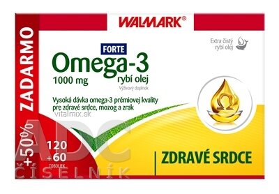 WALMARK Omega 3 rybí olej FORTE cps 120 + 60 ks zdarma (180 ks)