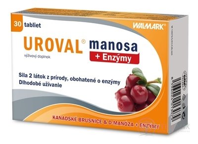 WALMARK UROVAL manosa + Enzymy tbl 1x30 ks