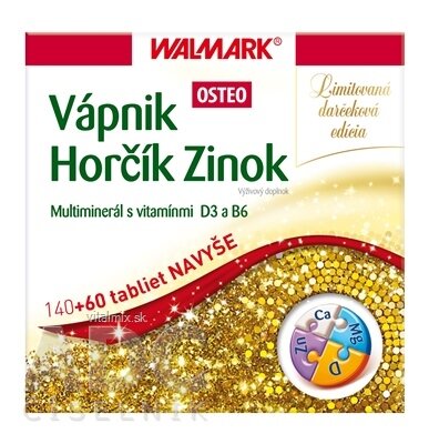 WALMARK Vápník Hořčík Zinek Osteo komplex tbl (140 + 60 ks navíc) 1x200 ks