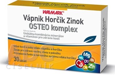 WALMARK Vápník Hořčík Zinek Osteo komplex tbl 1x30 ks
