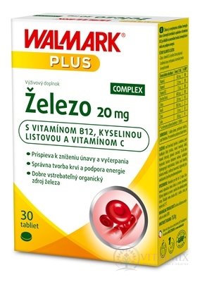 WALMARK Železo COMPLEX 20 mg (inů. Obal 2019) tbl 1x30 ks