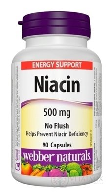 Webber Naturals Niacin 500 mg (nealergický) cps 1x90 ks