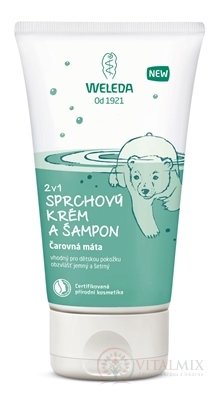 WELEDA 2v1 Sprchový krém a šampon Kouzelná máta 1x150 ml