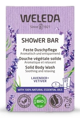 WELEDA SHOWER BAR Levandulové relaxační mýdlo levandr + vetiver, s esenciálními oleji 1x75 g