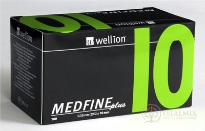 Wellion MEDFINE plus Penneedles 10 mm jehla na aplikaci inzulínu pomocí pera 1x100 ks