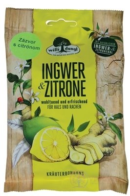 Willi dungl Ingwer &amp; Zitrone - Zázvor s citrónem bylinné bonbóny (inov.2018) 1x65 g