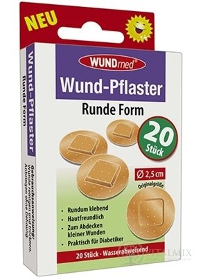 WUNDmed Kruhová náplast Tělová (průměr 2,5 cm) 1x20 ks