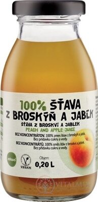 zdravě 100% ŠŤÁVA Z BROSKÝŇ A JAPEL 1x200 ml