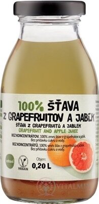 zdravě 100% ŠŤÁVA Z GRAPEFRUITŮ A JABEL 1x200 ml