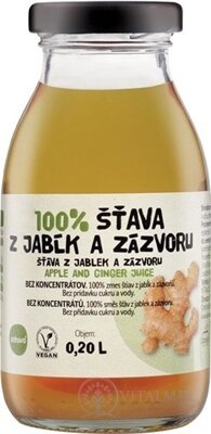 zdravě 100% ŠŤÁVA Z JEBULEK A ZÁZVORU 1x200 ml