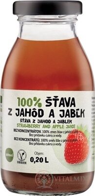 zdravě 100% ŠŤÁVA Z JAHOD A JABLEK 1x200 ml