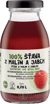 zdravě 100% ŠŤÁVA Z MALIN A JABEL 1x200 ml