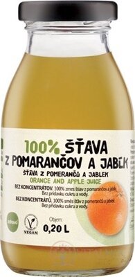 zdravě 100% ŠŤÁVA Z POMERANČŮ A JABEL 1x200 ml