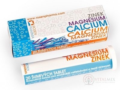 ZINEK, MAGNESIUM, CALCIUM - RosenPharma tbl eff 1x20 ks