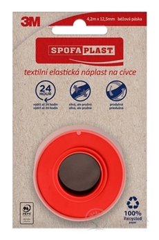 3M SPOFAPLAST č.131N Textilní elastická náplast 4,2 m x12,5 mm, béžová, na cívce 1x1 ks