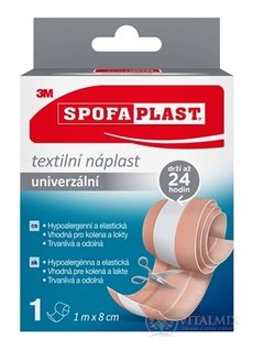 3M SPOFAPLAST č.164 Textilní náplast univerzální, rychloobvaz, 1 mx 8cm, 1x1 ks