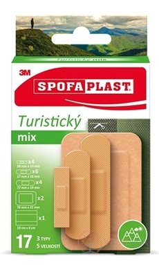 3M Spofaplast č.604 Náplasti Turistický mix 3 typy, 5 velikostí, 1x17 ks