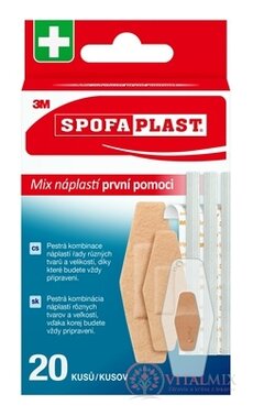 3M SPOFAPLAST č.607 Náplasti první pomoci mix velikostí a druhů 1x20 ks