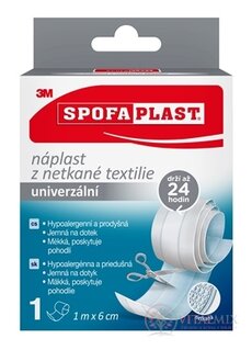 3M SPOFAPLAST č.854 Náplast z netkané textilie univerzální, rychloobvaz, 1m x 6cm, 1x1 ks