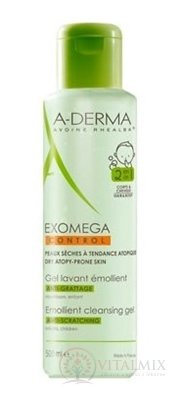 A-DERMA Exomega CONTROL GEL Lavant Emollient 2EN1 zvláčňující mycí gel, děti, 1x500 ml