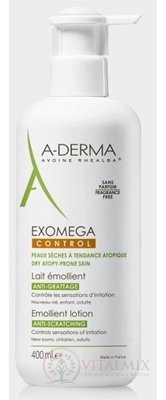 A-DERMA Exomega CONTROL LAIT Emollient Emoliencia mléko 1x400 ml