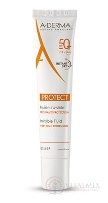 A-DERMA PROTECT Fluid SPF50 + transparentní fluid, 1x40 ml