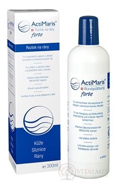 ActiMaris Forte Roztok na čištění a hojení ran (Wundspüllösung), na kůži a sliznice, 1x300 ml