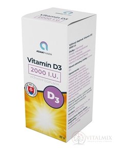 ADAMPharm Vitamin D3 2000 IU cps 1x60 ks