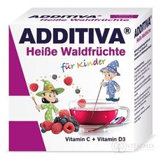 ADDITIVA Horký doušek Lesní plody sáčku s práškem (vitamín C + D3) (po 10 g) 1x10 ks