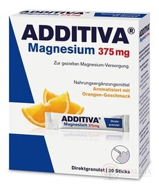 ADDITIVA Magnézium 375 mg Direct sáčky ( granulát, příchuť pomeranč) 1x20 ks