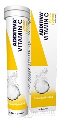 Additiv VITAMIN C 1000 mg Zitrone tbl eff 1x20 ks