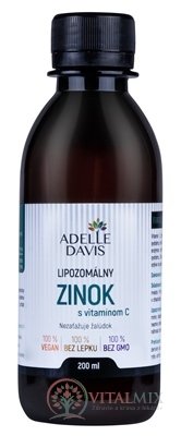 Adelle DAVIS Lipozomální ZINEK s vitamínem C 1x200 ml