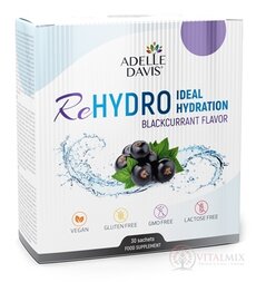 Adelle Davis ReHYDRO - Idealní pitný režim prášek s rybízovou příchutí (balení krabička - inov.2024) sáčky 1x30 ks