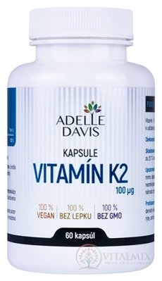 Adelle DAVIS VITAMIN K2 100 mcg cps 1x60 ks