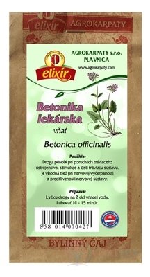 AGROKARPATY BETONIKA LÉKAŘSKÁ bylinný čaj 1x30 g