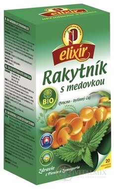 AGROKARPATY BIO Rakytník s meduňkou ovocno - bylinný čaj, balené sáčky, 20x1,5 g (30 g)